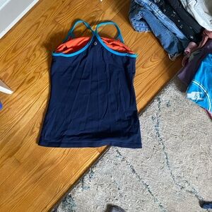 Lulu's Navy and Orange Tank Top